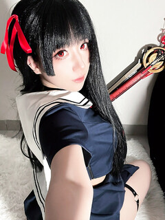 Em teen coser xinh đẹp bím múp hồng k lông